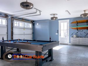 Pool Table in A Garage